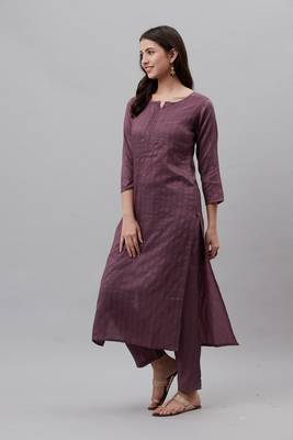 Maroon floral print cotton poly salwar 2