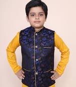 Namaskar Black woven jacquard boys-blazer