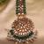 Green Copper Base Gold Plated Kundan Light Weight Earrings Maangtika Set Combo