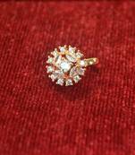 Gold diamond nose-ring
