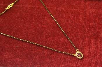 Maroon diamond mangalsutra 2