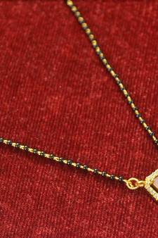 Pink diamond mangalsutra