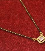 Pink diamond mangalsutra
