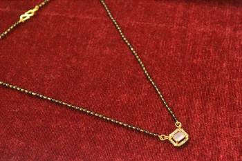 Pink diamond mangalsutra 2
