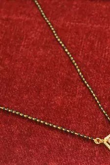 Pink diamond mangalsutra