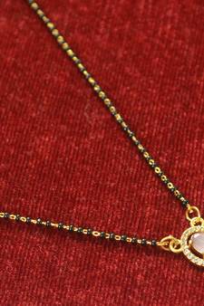 Pink diamond mangalsutra