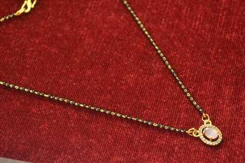 Pink diamond mangalsutra 2