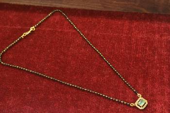 Green diamond mangalsutra 2