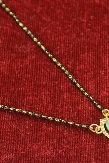 Green diamond mangalsutra