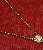 Green diamond mangalsutra