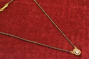 Pink diamond mangalsutra 1