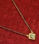 Green diamond mangalsutra