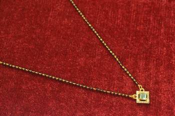 Green diamond mangalsutra 2
