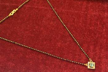 Green diamond mangalsutra 3