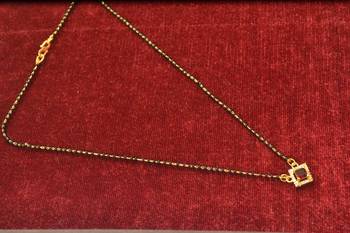 Maroon diamond mangalsutra 2