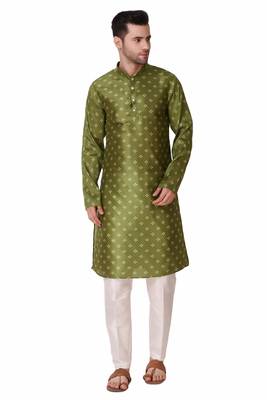 Koshin Mehndi Color Art Silk Square Digitally Printed Kurta For Festive & Wedding 1