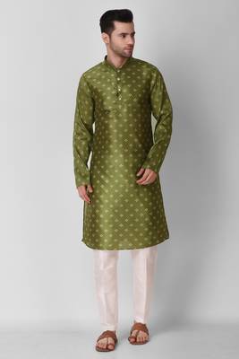 Koshin Mehndi Color Art Silk Square Digitally Printed Kurta For Festive & Wedding 2
