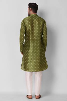 Koshin Mehndi Color Art Silk Square Digitally Printed Kurta For Festive & Wedding 3