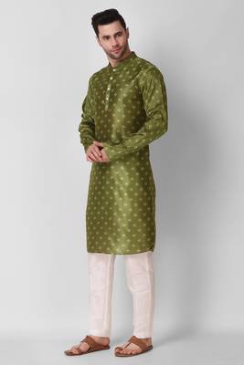 Koshin Mehndi Color Art Silk Square Digitally Printed Kurta For Festive & Wedding 4