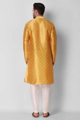 Koshin Yellow Color Art Silk Square Digitally Printed Kurta For Festive & Wedding 3