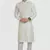Fawn plain art dupion silk kurta-pajama