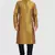 Gold plain art dupion silk kurta-pajama