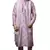 Pink embroidered art dupion silk kurta-pajama