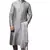 Grey embroidered art dupion silk kurta-pajama