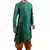 Green plain art dupion silk kurta-pajama