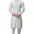 White embroidered art dupion silk kurta-pajama
