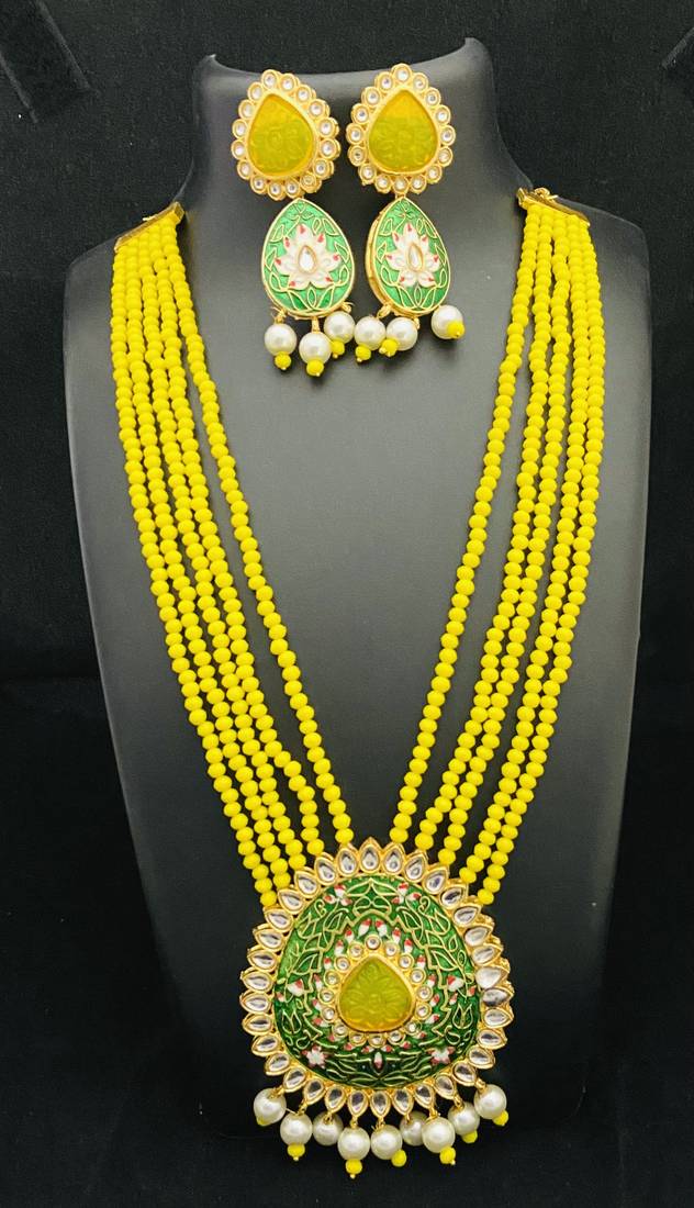 Yellow cubic zirconia necklaces