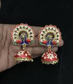 Red crystal earrings