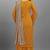 Mustard Embroidered Georgette Semi-Stitched Straight Suit Up To 42" Size