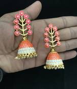 Orange crystal earrings