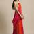 Geroo Jaipur Handcrafted Orange And Pink Art Silk Saree