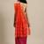 Geroo Jaipur Handcrafted Orange And Pink Art Silk Saree