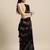 Geroo Jaipur Handcrafted Black Art Silk Bandhani Saree