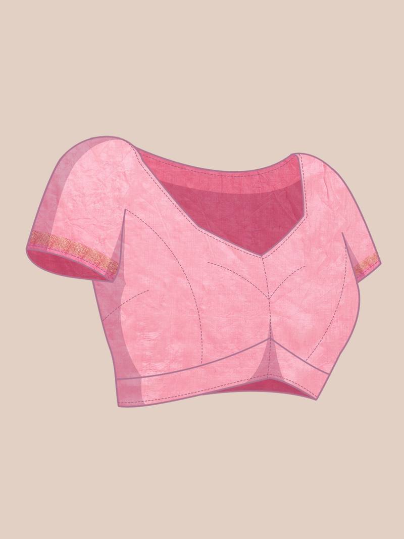 Geroo Jaipur Hand Dyed Maroon and pink Bandhani Saree