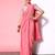 Pink Color Polyester Fabric Stunning Ruffles Saree With Fancy Simmery Blouse