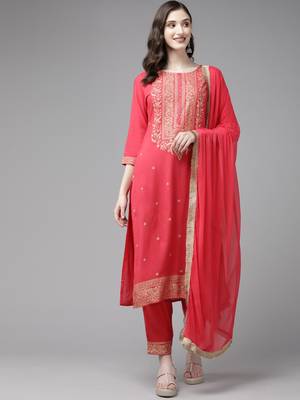 Pink printed rayon ethnic-kurtis 1