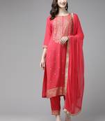 Pink printed rayon ethnic-kurtis