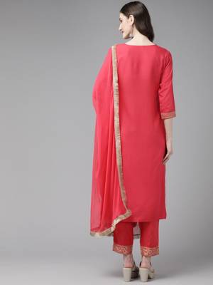 Pink printed rayon ethnic-kurtis 3
