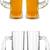 Funky Design Large Beer Mug With Handle, Transparent- B8