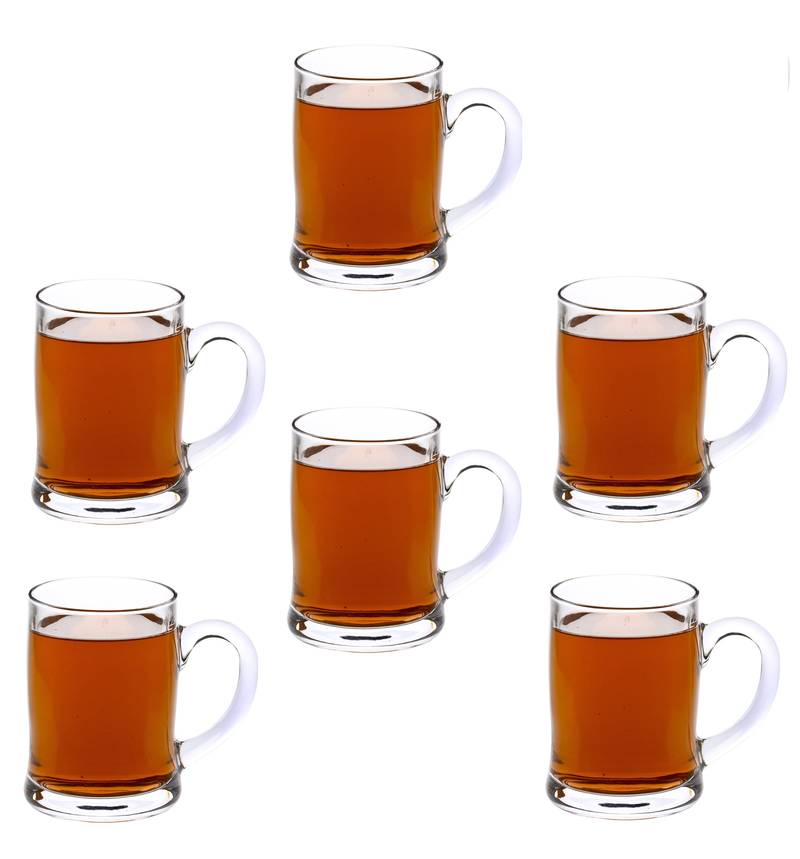 Multipurpose Food Grade Designer Transparent, Beer Mug/Glass Set With