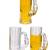 Multipurpose Food Grade Designer Transparent, Beer Mug/Glass Set With Handle, Set Of 6, Capacity 550 ML .
