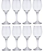 Multipurpose Wine, Drinking Glass-DS1, Pack Of 8, 200 Ml, Transparent