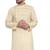 Beige hand woven cotton men-kurtas