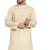 Beige hand woven cotton men-kurtas