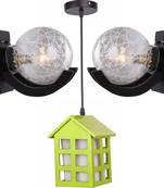 Afast Designer 2 Wall Lamp Lamp/ Light With 1 Hut Shape Hanging Lamp, Combo Of 3 Lamps