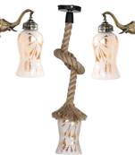 Afast New Combo 2 Elephant Shape Fitting Wall Lamp With Ceiling Lamp Rope Fitting With Hand Decorative 3 Matching Glass